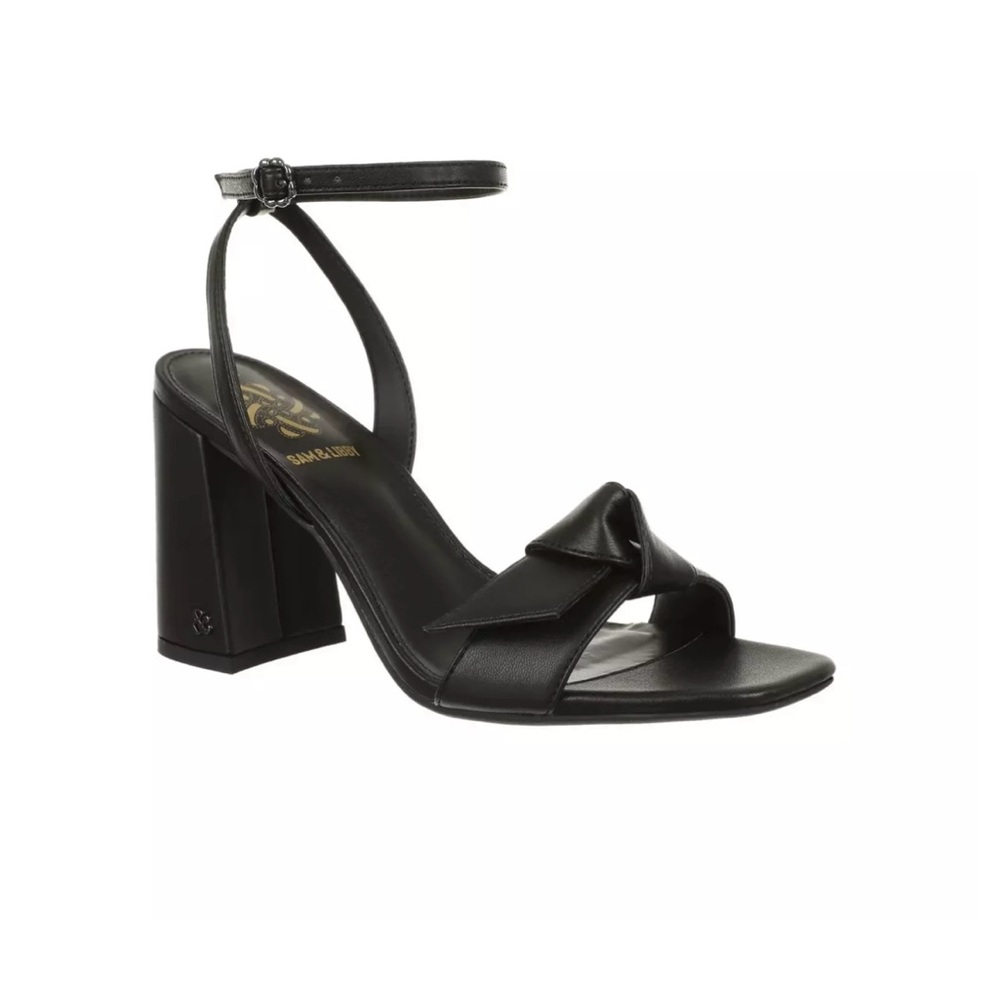 NWT Sam & Libby Women's Jordan sandal with Square Toe heel and ankle strap up.